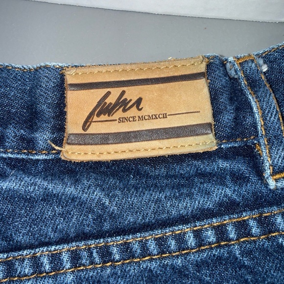 Rare Vintage Y2K FUBU Denim Blue Women's Juniors Button Accented Shorts - Picture 11 of 13